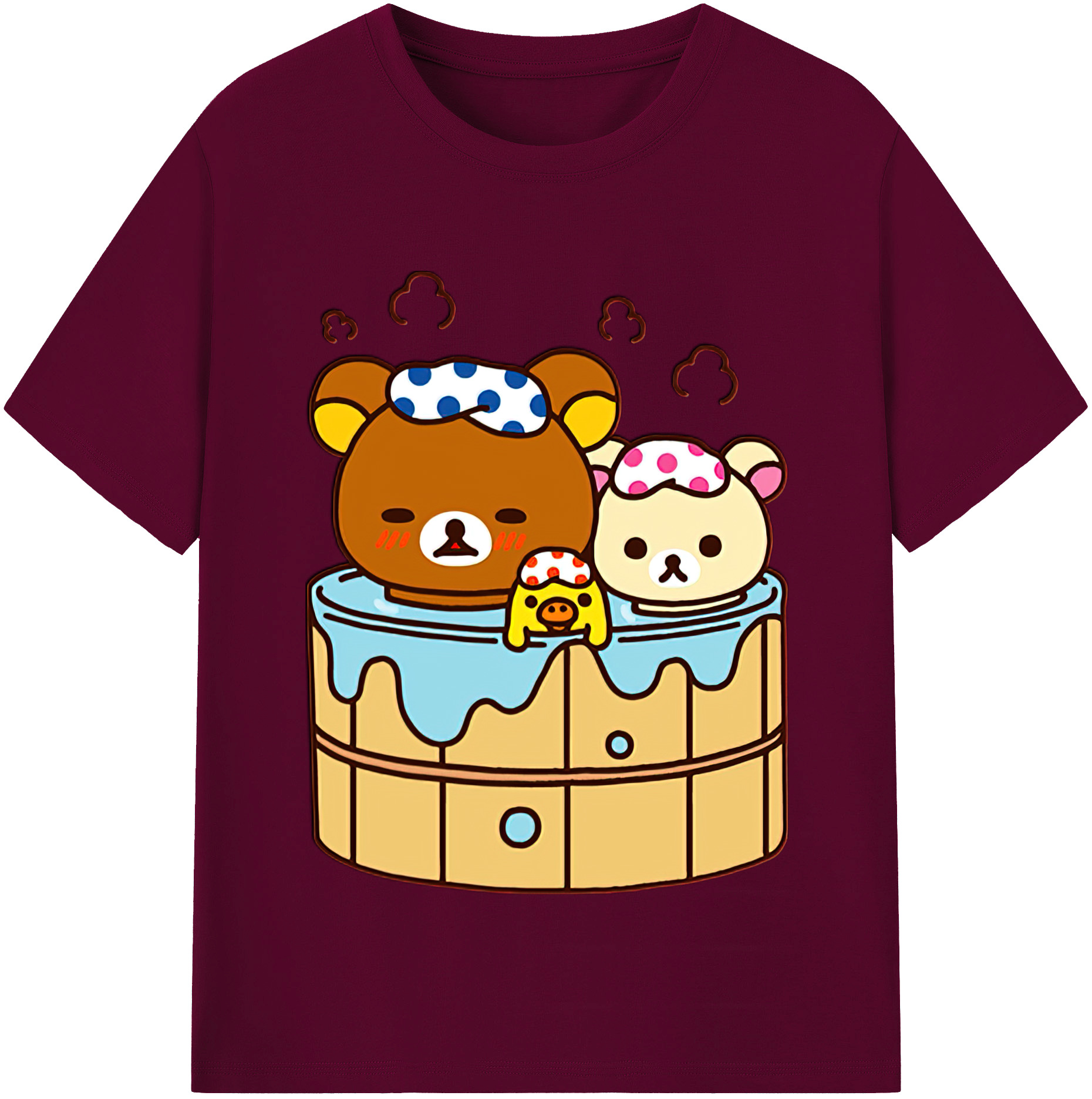 （画像用） リラックマ リラックマ キイロイトリ Rilakkuma Korilakkuma Kiiroitori レディースカジュアルプリントTシャツ（綿100％）
